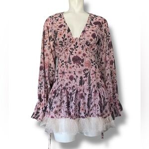 DollsKill | NWT’s Y2K Western Bohemian Floral Backless Mini Dress